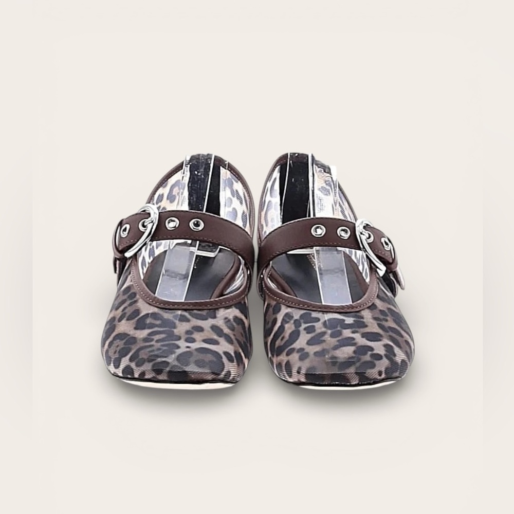 Reformation Bethany Ballet Flat Leopard Mesh - Picture 4 of 13